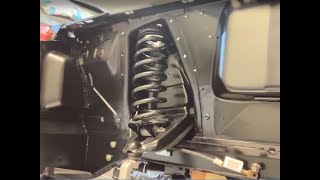 1969 Mustang front suspension coil spring installation [upl. by Bilek]