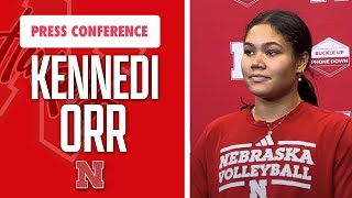 Nebraska volleyballs Kennedi Orr discusses serving role as game changer I Husker Volleyball I GBR [upl. by Daveta554]