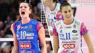 CHIRICHELLA amp DANESI SUPER MIDDLEBLOCKERS OF NOVARA in Novara Bergamo  Lega Volley Femminile [upl. by Mandych29]