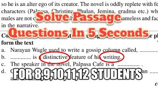 Solve Any Passage In 5 Seconds  Best Tips For SEE And NEB Student [upl. by Stroup]