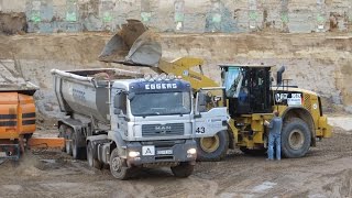 Soeren66  Schlitzwandbagger LIEBHERR HS 875 und CAT 320E 962K und 924K [upl. by Nivlen265]