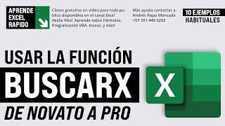 BUSCARX en Excel  10 Ejemplos para usar a la Función desde cero [upl. by Hollenbeck]