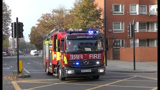 London Fire Brigade Dowgate PL20reg Mk3 Atego Responding November 2024 [upl. by Lettie148]