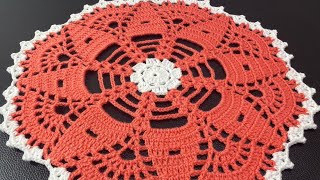 Muestra a crochet para carpeta o centro de mesa paso a paso🧶 [upl. by Eyaj]