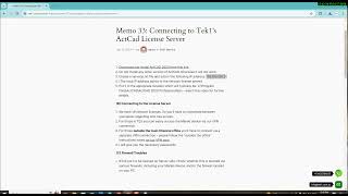 How to connect to ActCads License Server at Tek1 [upl. by Kcirneh]