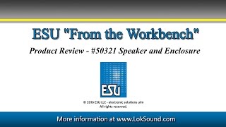 ESU 50321 Speaker and Enclosure [upl. by Ebeohp]