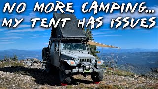 Failed Attempt at Mountain Top Jeep Camping found tent mold  Thynne Mountain BC [upl. by Inglis]