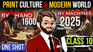 Print Culture and The Modern World Class 10 full chapter  Animation History One Shot [upl. by Lleumas]