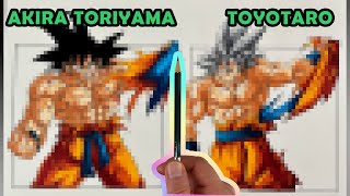 Drawing Goku in 2 Styles  Akira Toriyama and Toyotaro [upl. by Esinev172]