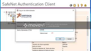 CERTIFICADO DIGITAL  DESBLOQUEIO SENHA PIN MODELO SAFENET [upl. by Georgianne]