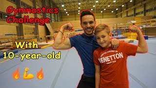 Gymnastics Challenge with 10YEAROLD [upl. by Adolf]