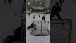 BIG SAVES  Mic’d Up GoPro Hockey hockey goalie breakaway gopro [upl. by Aisatnaf]