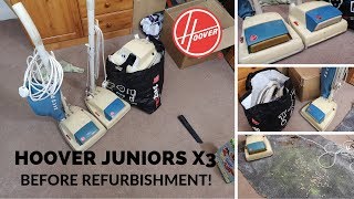 A trio of Hoover Hoover Dirtsearcher Juniors  Before Refurbishment [upl. by Tien]