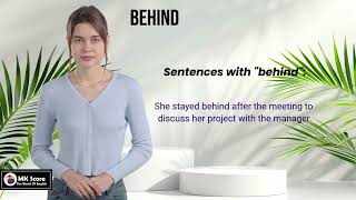 BEHIND  Word of the day  Short sentences  Mk Score learn English practices Daily English [upl. by Pammi997]