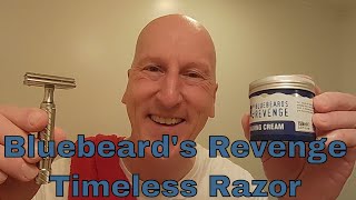 Bluebeards Revenge Shave Cream and a Timeless Razor [upl. by Crisey]