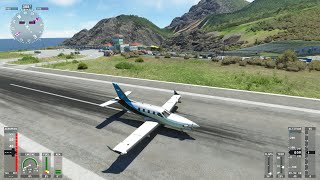 🧈 TBM 930 Landing at Saba TNCS [upl. by Quentin358]