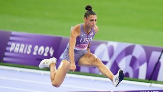 Americans Sydney McLaughlin Levrone wins Womens 400m Hurdles Paris Olympics 2024 to Gold [upl. by Yditsahc]