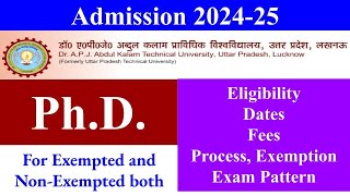 AKTU PhD Admission 2024 aktu phd form phd entrance exam phd admission 2024 aktu phd admission [upl. by Nylisoj]