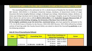 2024 law counselling by Burdwan University burdwanuniversitylawentrancelawcoachinglawentranceprep [upl. by Anitnelav]