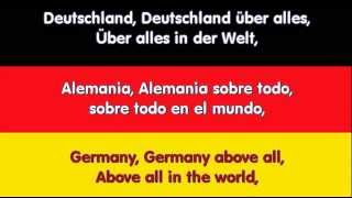 anthem german himno alemania german español english lyrics FULL [upl. by Nunnery]