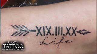 Roman Numerals Tattoo  Roman Number Tattoo  Roman Date Tattoo  Roman numeral tattoo ideas [upl. by Anaiuq]