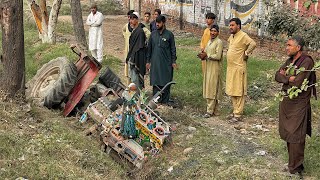 Tractor Tyre are Blast amp The tractor was thrown into drain  Complete Repairing process [upl. by Grove637]