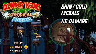 Donkey Kong Country TF  World 6 SHINY GOLD MEDALS  NO DAMAGE [upl. by Yolane164]