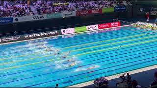 THOMAS CECCON WORLD CUP BUDAPEST 2023 100 BACKSTROKE Final 5258 [upl. by Jesh308]