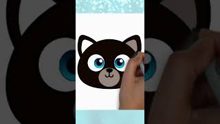 quot🖤🐱 Ultimate Black Cat Face Drawing Fun  StepbyStep Tutorial 🎨✏️quot drawing cutedraws howtodraw [upl. by Nyrrek871]