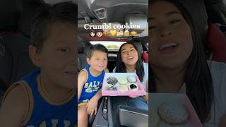 Raspberry lemonade was my fav😋 familia momlife crumblcookies tastetest dessert shorts [upl. by Ranit212]