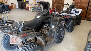 How to Change Oil Kawasaki Brute Force 300 4x4 ATV Four Wheeler [upl. by Ahsit]