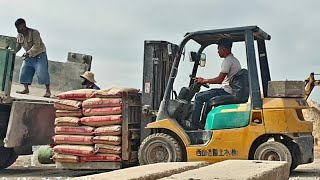 Forklift Cement Truck [upl. by Ahseenat]