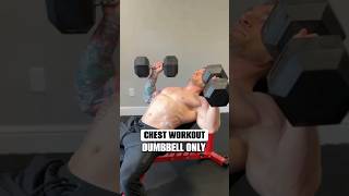 Dumbbell ONLY Chest Workout Sound On for instructions dumbbellworkout [upl. by Atibat220]