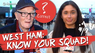 Know Your Squad ‘Declan Rice’ West Ham fans quizzed wSophie Rose [upl. by Enyrehtak]