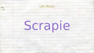 How to pronounce scrapie [upl. by Ytissahc153]