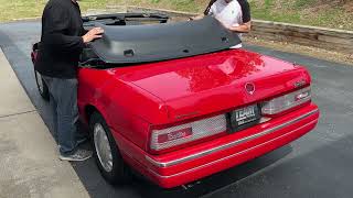 1993 Cadillac Allante  Convertible Top UpDown Video [upl. by Nonnarb]