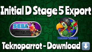 Initial D Stage 5 Export  4K  Sega Lindbergh Yellow  Teknoparrot  Arcade  Download Below [upl. by Darsey]