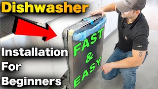 How To Install A Dishwasher  FAST AND EASY  Step By Step Guide [upl. by Jayme]