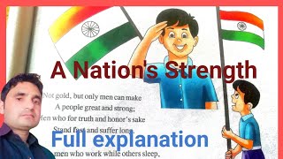 A Nations Strength poem Hindi Translate and Question Answers in English [upl. by Yelrak841]