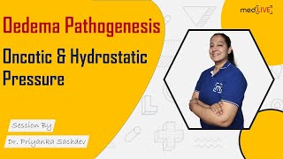 Oedema Pathogenesis  Oncotic amp Hydrostatic Pressure  Pathology  MedLive by Dr Priyanka Sachdev [upl. by Nylteak]