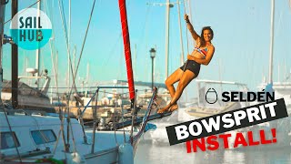 Retrofitting a bowsprit  The ANSWER to cruising under spinnaker [upl. by Ashly]