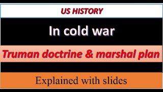 Truman doctrine and marshal plan [upl. by Mancino]