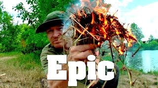 How to do a friction fire with Chaga [upl. by Marutani]