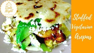 How to Make Arepas  Venezuelan Stuffed Veggie Arepas Recipe [upl. by Akerdna]