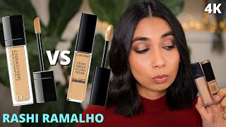 Lancome Teint Idole Ultra Wear Concealer VS Dior Forever Skin Correct Concealer Review amp Wear Test [upl. by Jamnes]