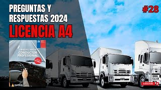 🚦SIMULACION EXAMEN TEORICO CLASE A4 CHILE 🚛 CUESTIONARIO COMPLETO PREGUNTAS Y RESPUESTAS CLASE A428 [upl. by Lauri]