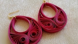 New Model quilling papers earring  Paper earrings making tutorial video [upl. by Misa]