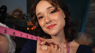 ASMR Bridgerton Tailor  The Wallflowers New Look  Measuring Fabric Sounds Color Analysis [upl. by Yarvis]