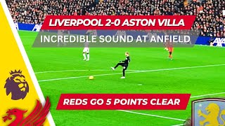 Anfield was so loud as Liverpool beat Aston Villa 💪🔴 [upl. by Gordon4]