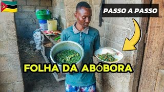 Como preparamos a folha da abÃ³bora ðŸŽƒ com Quiabo do jeito simples [upl. by Atnas]